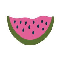 Cute stylized watermelon. Watermelon cut. Isolated illustration for your design vector