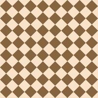 Geometric chess seamless pattern. Beige diamonds on a brown background. vector