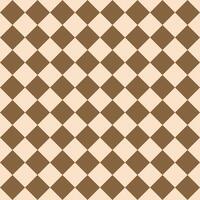 Geometric chess seamless pattern. Beige diamonds on a brown background. vector