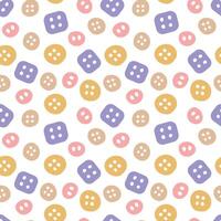 Buttons seamless pattern. Cute, pastel pattern. For packaging, wrapping paper, clothing business, background vector