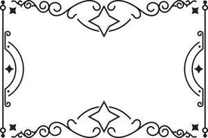 Vintage frame with patterned angles on a white background. Design a template for invitations, leaflets and greeting cards. illustration. vector