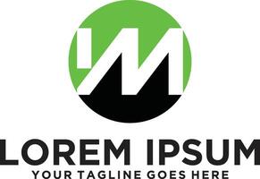 Initial IM letter logo design vector