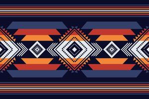 Aztec southwest border pattern. Native American southwestern geometric stripes seamless pattern. Ethnic southwest pattern use for textile, border, tablecloth, table runner, runner rug, etc. vector