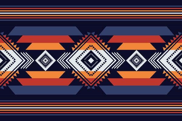 Aztec southwest border pattern. Native American southwestern geometric stripes seamless pattern. Ethnic southwest pattern use for textile, border, tablecloth, table runner, runner rug, etc.