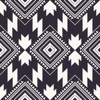 Aztec southwest black and white pattern. Native American southwestern geometric shape seamless pattern. Southwest geometric pattern use for textile, home decoration elements, upholstery, etc. vector