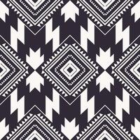 Aztec southwest black and white pattern. Native American southwestern geometric shape seamless pattern. Southwest geometric pattern use for textile, home decoration elements, upholstery, etc. vector