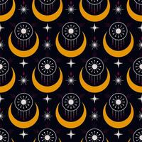 seamless pattern with moon vector