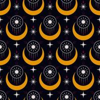 seamless pattern with moon vector