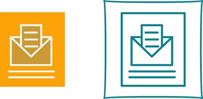 Mail Open Icon Design vector