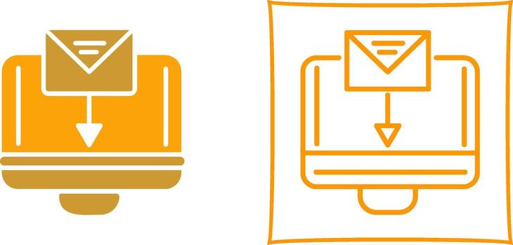 correo subir icono diseño vector