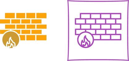 Firewall Icon Design vector