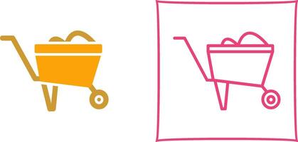 Wheelbarrow Icon Design vector