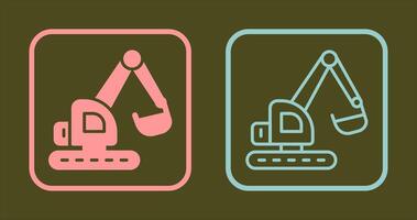 Excavator Icon Design vector