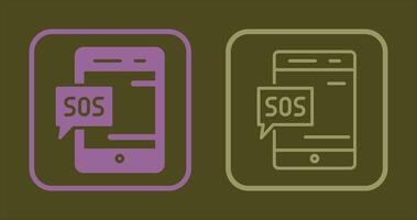 SOS Icon Design vector