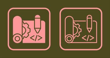 Blueprints Icon Design vector