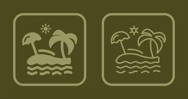 Beach Icon Design vector