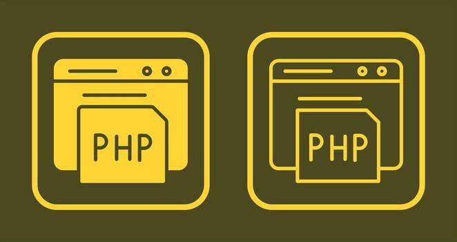 PHP Icon Design vector