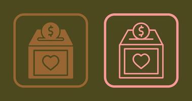 Charity Box Icon Design vector