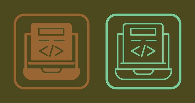 diseño de icono de codificación vector