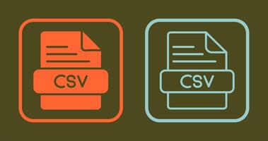 CSV Icon Design vector