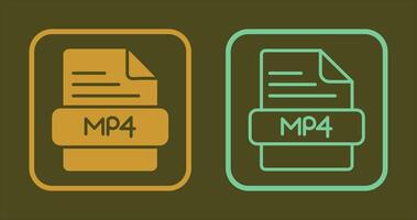 MP4 Icon Design vector