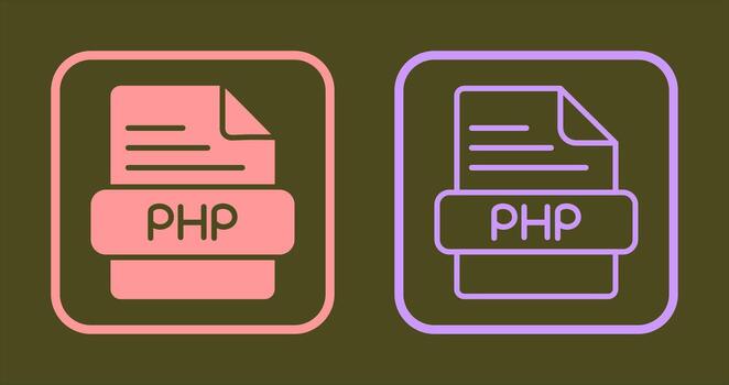 PHP Icon Design vector