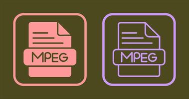 MPEG Icon Design vector