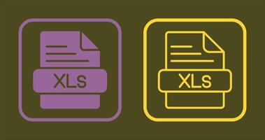 XLS Icon Design vector