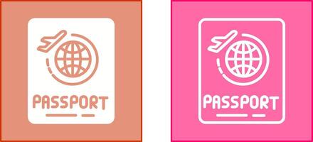 diseño de icono de pasaporte vector