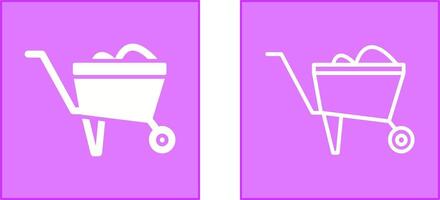 Wheelbarrow Icon Design vector