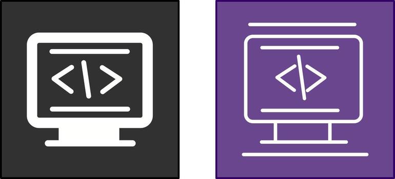 diseño de icono de codificación vector