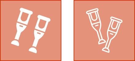 Crutches Icon Design vector