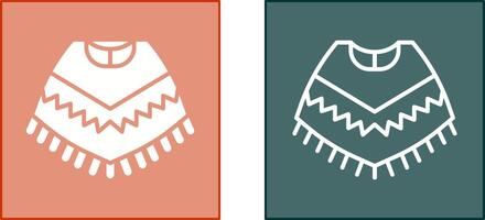 Poncho Icon Design vector