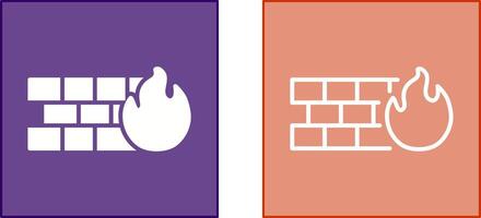 Firewall Icon Design vector