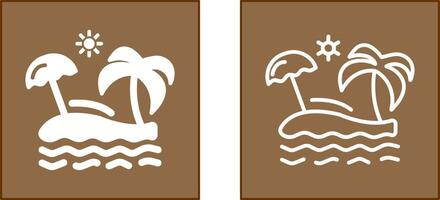 Beach Icon Design vector