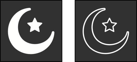 Moon and Star Icon Design vector