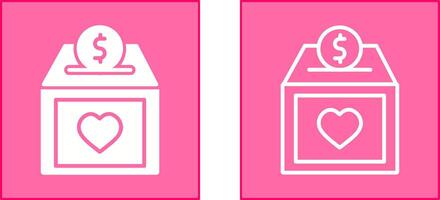 Charity Box Icon Design vector