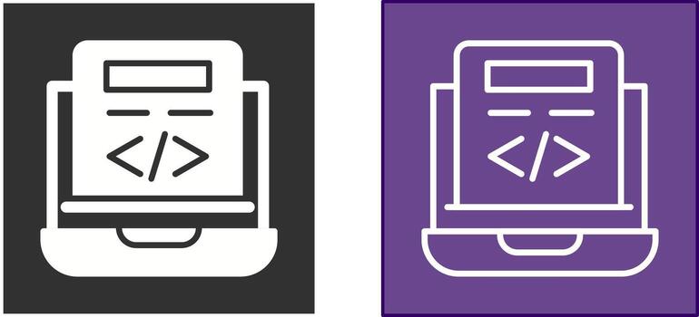 diseño de icono de codificación vector