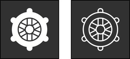 Rudder Icon Design vector