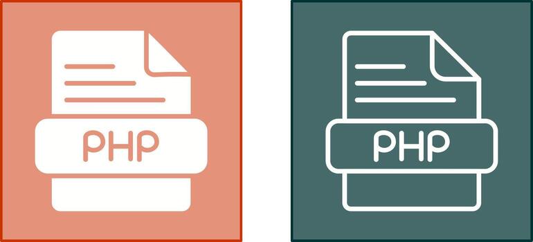 PHP Icon Design vector