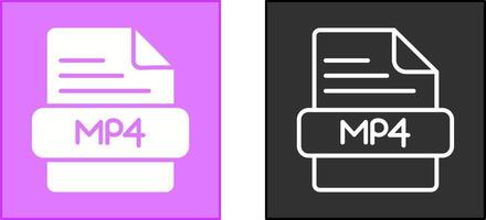 MP4 Icon Design vector