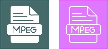 MPEG Icon Design vector