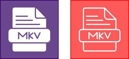 MKV Icon Design vector