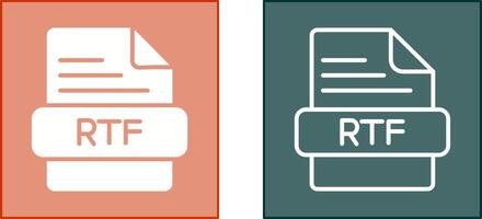 RTF Icon Design vector