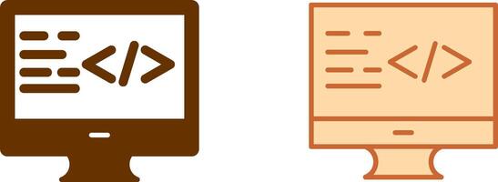 Coding Icon Design vector