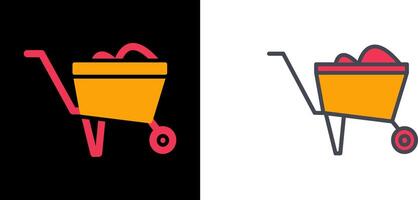 Wheelbarrow Icon Design vector