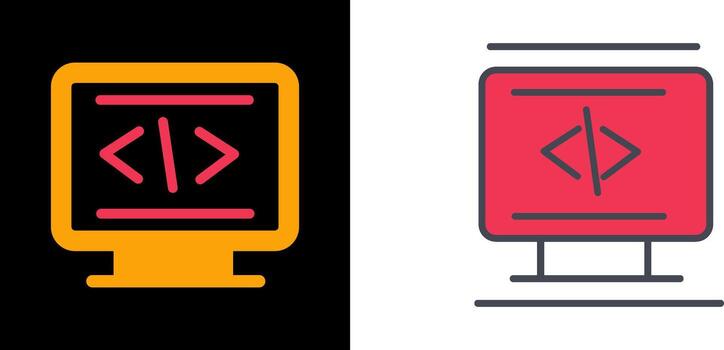 Coding Icon Design vector