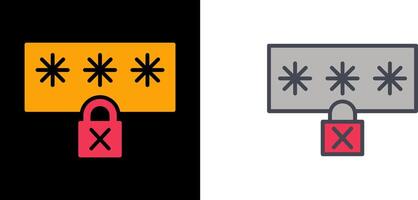 Insecure Icon Design vector