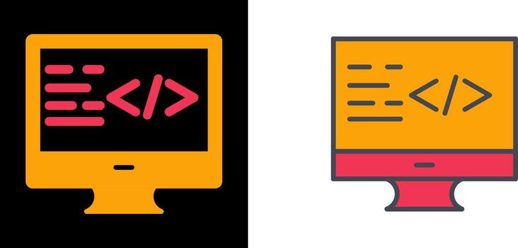 Coding Icon Design vector