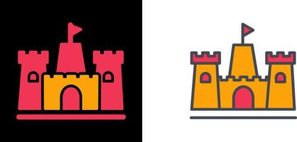 castillo de arena icono diseño vector